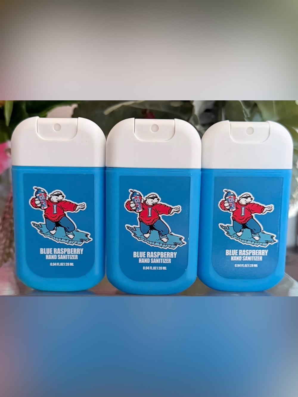 🆕🫧 ICEE BLUE RASPBERRY SCENTED 3-PIECE HAND SANITIZER SET. NEW.